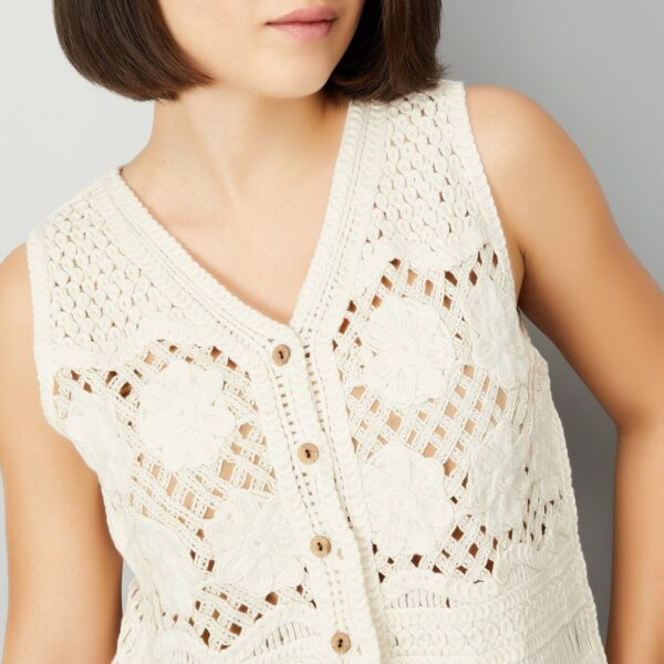 Women Crochet Knit Vest Top - Image 6