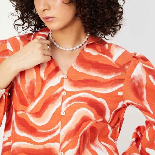 Kalki x Max Women Printed Bishop Sleeve Tunic - Image 4