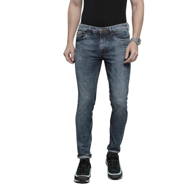Men Slim Fit Badges Mid-Rise Stretchable Jeans - Image 4
