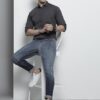 Colorblocked Mid-Rise Stretchable Jeans
